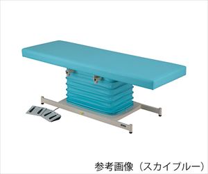 7-9934-01 カラフル電動診察台 スタンダード メモリ付 650×1900mm スカイブルー ATE-6518SB-Mナビ