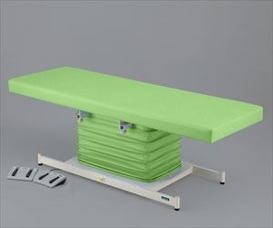 7-9934-03 カラフル電動診察台 スタンダード メモリ付 650×1800mm ライムグリーン ATE-6518LG-Mナ