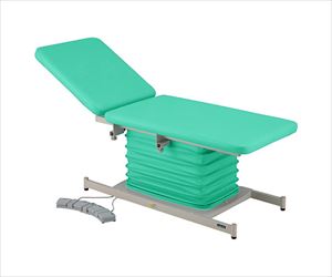 7-9939-04 カラフル電動診察台 背上げ付 600×1900mm ライトグリーン ATE-6019PG-BRナビス（アズワ