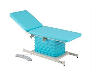 7-9940-01 カラフル電動診察台 背上げ付 650×1800mm スカイブルー ATE-6518SB-BRナビス（アズワン