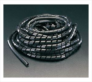 78-0833-52 スパイラルチューブ（黒） 7.25mmx10m EA944BX-6エスコ