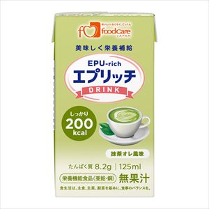 【軽減税率適用】8-106-01 エプリッチドリンク 抹茶オレ風味 1箱（24本入） フードケア