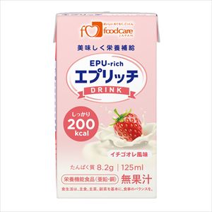 【軽減税率適用】8-106-04 エプリッチドリンク イチゴオレ風味 1箱（24本入） フードケア