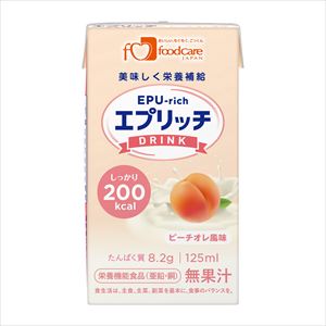 【軽減税率適用】8-106-05 エプリッチドリンク ピーチオレ風味 1箱（24本入） フードケア