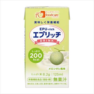 【軽減税率適用】8-106-06 エプリッチドリンク メロンオレ風味 1箱（24本入） フードケア