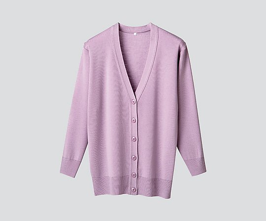 8-1120-04 抗ピル長袖ロングカーディガン （パープル／LL） D-1002ディーフェイズ