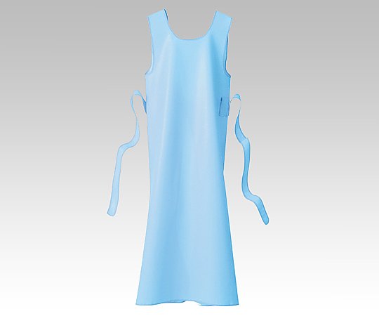 8-1589-06 入浴介護用エプロン （ひもタイプ） ブルー／LL 403306 LL