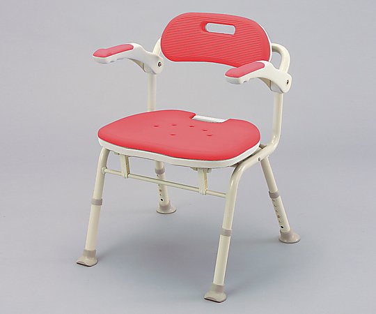 8-1823-01 折りたたみシャワーベンチ IS レッドアロン化成