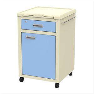 8-1836-21 床頭台 ブルー BS30BLナビス（アズワン）