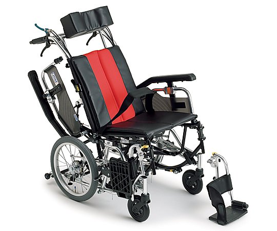8-2115-02 ティルト＆リクライニング車椅子 （介助式／アルミ製／座幅４００ｍｍ） TRC-2ミキ