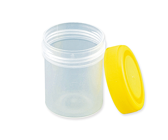 8-2259-03 標本容器 60mL フタ黄