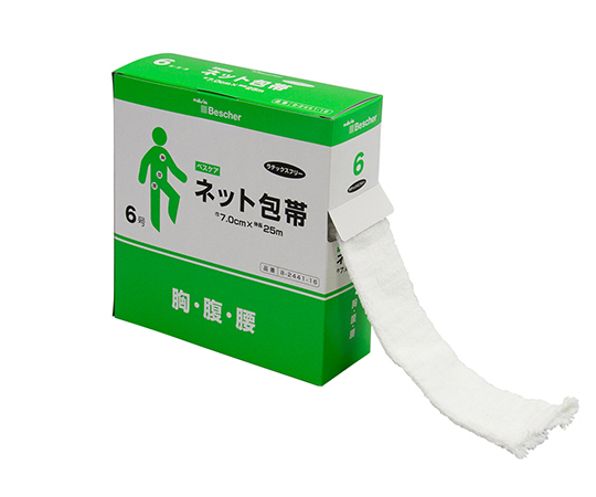 8-2441-16 ベスケア ラテックスフリーネット包帯 6号 ナビス(アズワン)