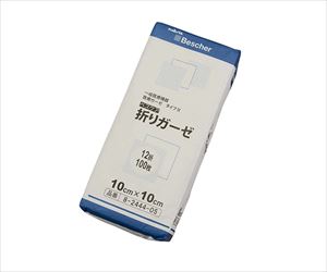 【医療機器クラス1】8-2444-10 ベスケア折りガーゼ 100×100mm 100枚×2包入 12-1010-2Pナビス（ア