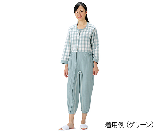8-2524-04 制菌前開き介護用ねまき （ロック機能付） ピンク／LL LLサイズ ピンク色