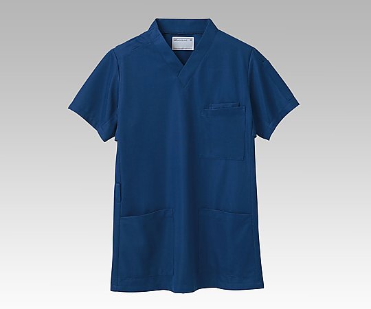 8-2891-02 スクラブ （男女兼用／右肩口スナップボタン） ダークブルー／Ｍ 72-614 M住商モンブラン