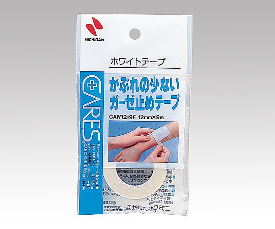 8-3702-01 ケアーズ(TM)ホワイトテープ 12mm×9m CAW12-9Fニチバン