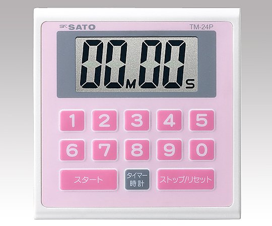 8-3760-02 防滴タイマー(ピンク) TM-24(P)佐藤計量器製作所