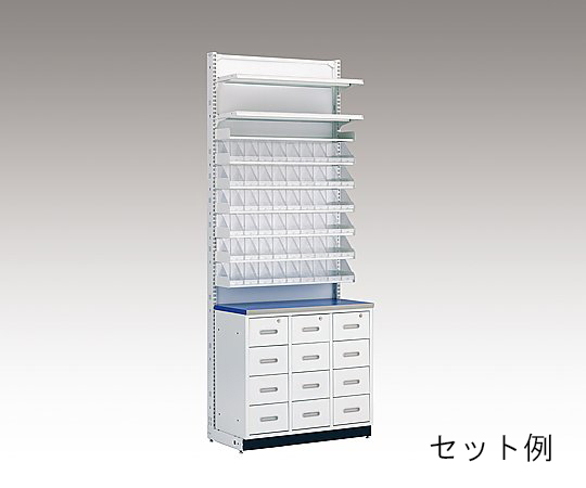 8-4066-03 MDS調剤台[棚板セット] 6段錠剤棚セット(W600mm用) S79246WH