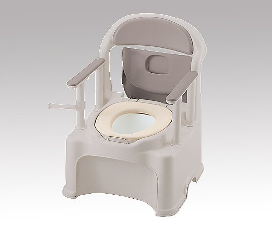 8-4348-02 ポータブルトイレ (きらく) (やわらか便座/580×568×768～868mm) PY2型リッチェル