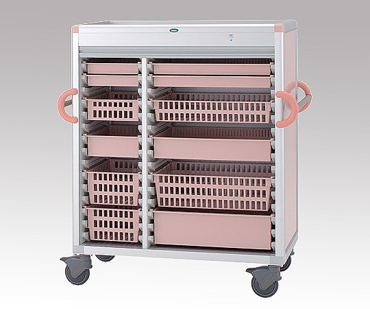 8-4369-02 材料搬送カート(シャッター付き) 1153×570×1306mm C64-AS15151A PEサカセ