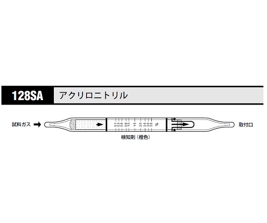 8-5352-02 ガス検知管 アクリロニトリル 128SA北川式・光明理化