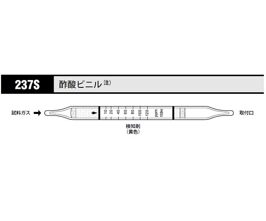 8-5352-81 ガス検知管 酢酸ビニル 237S北川式・光明理化