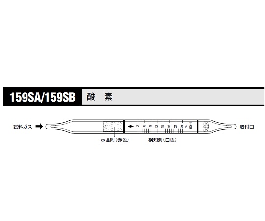 8-5352-89 ガス検知管 酸素 159SA北川式・光明理化