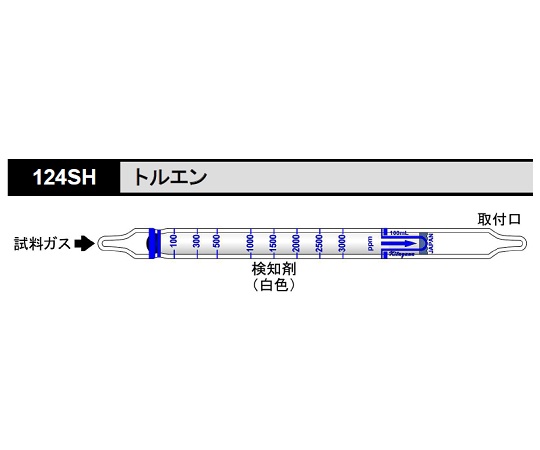 8-5353-51 ガス検知管 トルエン 124SH北川式・光明理化