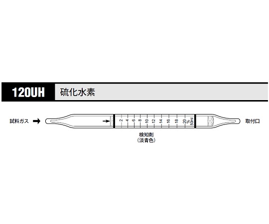 8-5353-99 ガス検知管 硫化水素 120UH北川式・光明理化