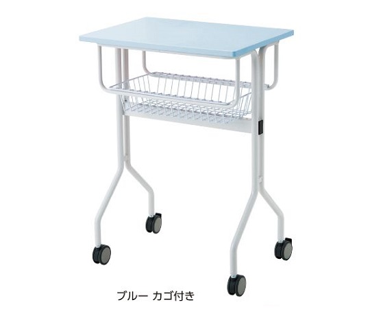 8-5404-04 ワークテーブル ブルー カゴ付き 645×445×900mm TT-NS20M