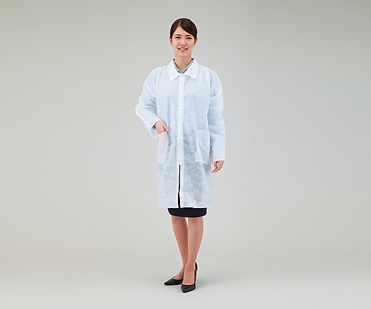 【サンプルあり】8-5665-02 ディスポコート （総丈約96cm） 1枚入 女性用アズワン