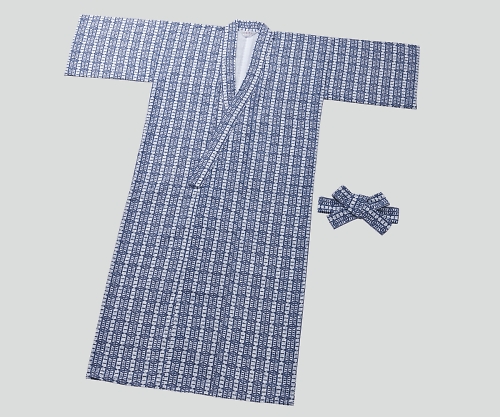 8-6491-07 ガーゼ二重袷せ寝巻き 婦人用 紫 M UPK 300-7