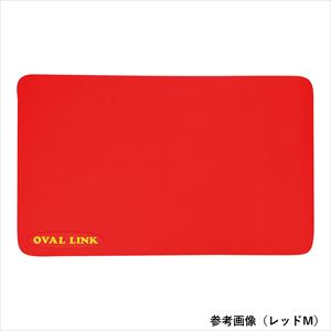 8-6553-03 オーバルリンク（浴室用マット）レッドL 弘進ゴム