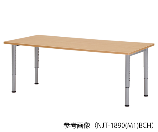 8-6596-16 NJTテーブル(天板昇降タイプ) 750×750×680～765mm NJT-7575(M1)BCHアイコ