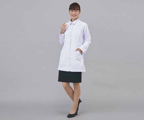 8-6848-05 レディスシングル診察衣 3L CMA101-10アプロン