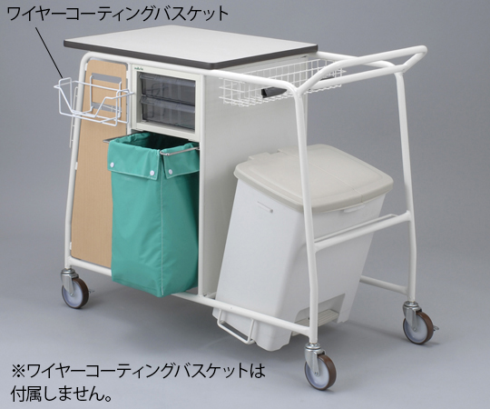 8-7460-04 オムツ交換車（スマート） 木目 TOC-MBナビス(アズワン)