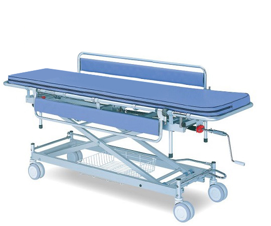 8-8073-01 担架固定型ストレッチャー［省力昇降式］ TY229FS-D(背上げ機構無し)日進医療器