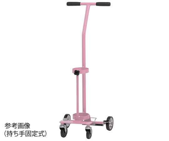 8-8389-04 カラーボンベカート（ストッパー付） ピンク 固定式 SBC-501SPK新鋭工業