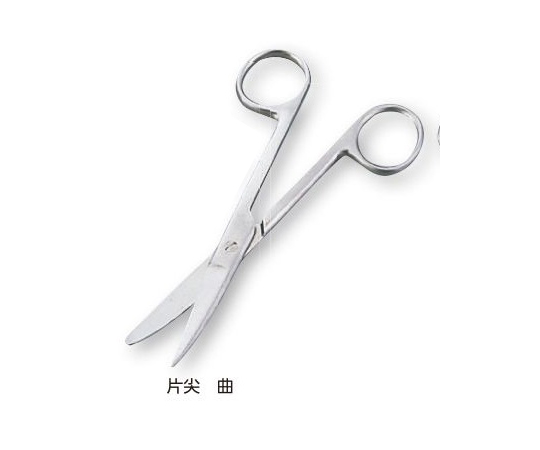 8-8549-06 外科剪刀(ディスポタイプ6本入) 片尖 曲 DIS-306 8-8549-06 外科剪刀(ディスポタイプ6本入) 片尖 曲 DIS-306