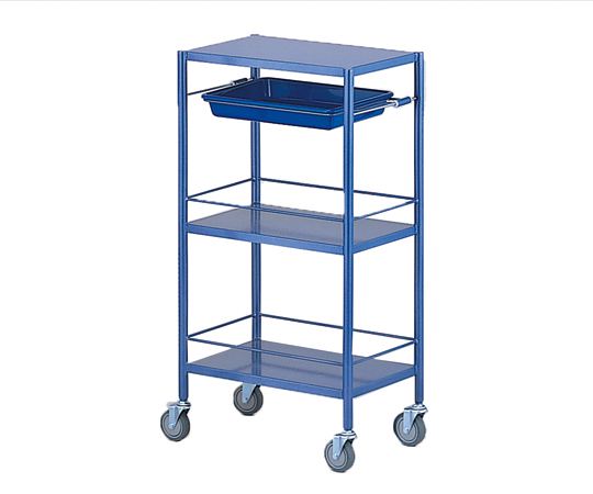 8-8638-05 カラフル回診車(ミニ)3段 ブルー 470×320×915mm NCCM-3HBLナビス(アズワン)