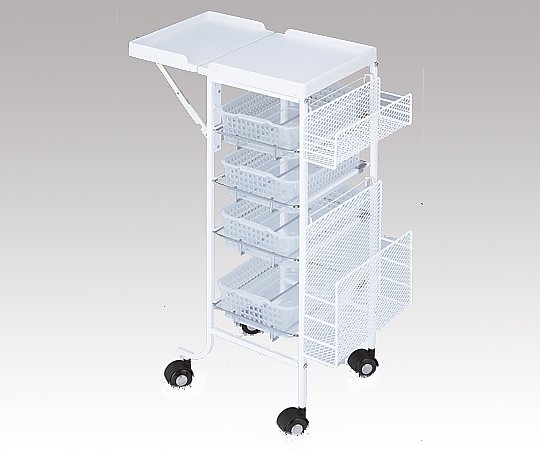 8-8754-02 カウンターワゴン(C-196) ホワイト 310(510)×330×840mm 11961