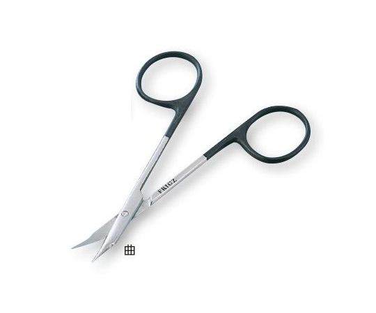 8-9368-02 剪刀（スーパー・デリケート剪刀） 両尖 曲 B034-481V日本フリッツメディコ