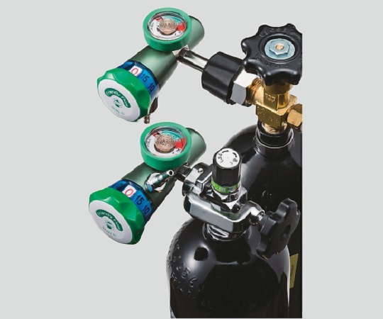 8-9854-14 フレンドリーフロー（ボンベ用ダイヤル式酸素流量計） 減圧弁（ナット式） FF-N15新鋭工業