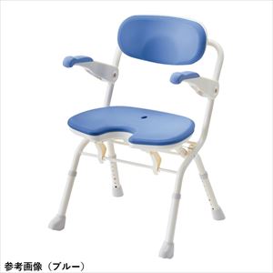 9-1128-03 楽らく開閉シャワーベンチ（安寿）Uタイプ グリーン 536087アロン化成