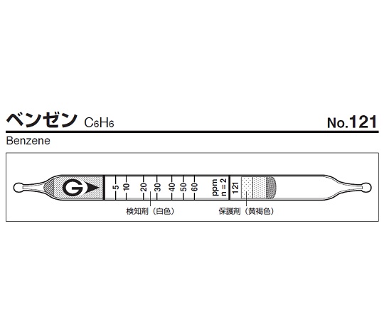 9-802-01 ガス検知管 ペンゼン 121ガステック