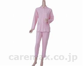 (U0039)楽らくパジャマ（無地タイプ）（上下セット・スムース素材）婦人用/No.92Lローズ(cm-202288)【販売単位
