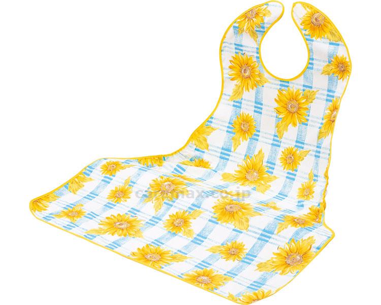 (E0056)テーブルからすべらない食事エプロン/10749花畑柄(cm-205983)【販売単位:1】