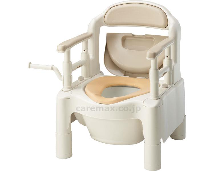 【※法人・施設限定・送料別途】(T0043)安寿 ポータブルトイレFX-CP “ちびくまくん” / 870-014 ソフト便座
