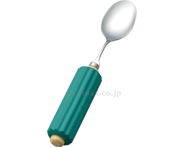 (E0014)木製丸型ハンドルスポンジ付/R-1スプーン大(cm-212033)【販売単位:1】