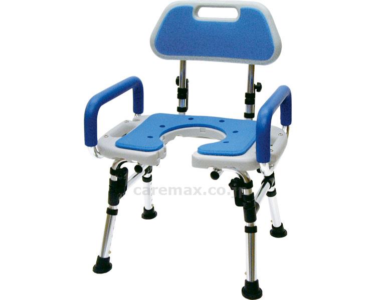 【※法人・施設限定・送料別途】(S0033)折りたたみ式シャワーチェア座面U型タイプ/FY9993(cm-212814)【販売単